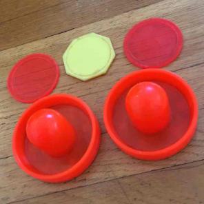 FREE ship air Hockey pucks and paddles