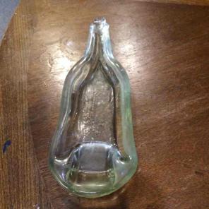 Clear melted bottle spoon rest
