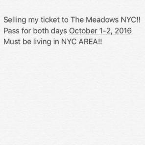 The Meadows NYC Ticket