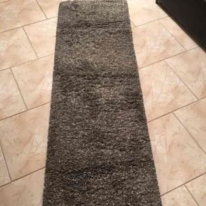 Black, white and gray runner rug