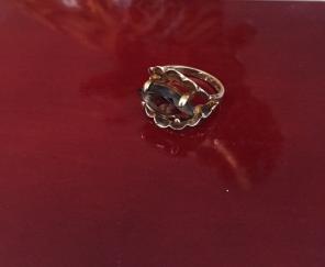Smoky topaz Sterling Vintage Rings