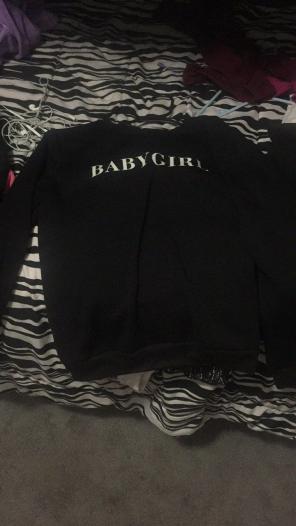 BABYGIRL sweater.