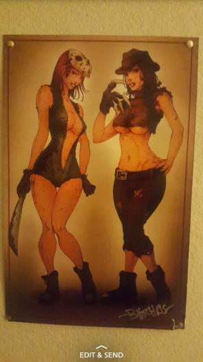 Jason and Freddy Krueger as Women Poster