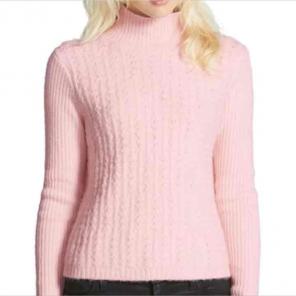 Chelsea28 Pink Mock High Neck Chunky
