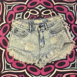 Bullhead Acid Wash Festival Jean Shorts