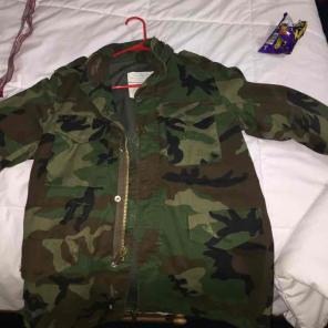 Distressed Camo Real Army Jacket