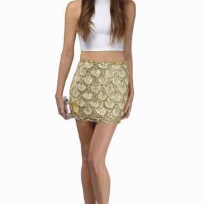Under The Sea Gold Sequin Skirt