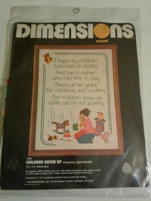 Vintage Dimensions Crewel kit Children