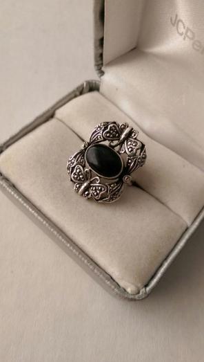 Vintage Art Deco Sterling Butterfly Ring