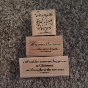 3 Pack Christmas Quote Stampin Up Stamps