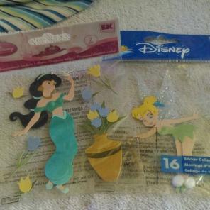 Tinkerbell and Jasmine stickers