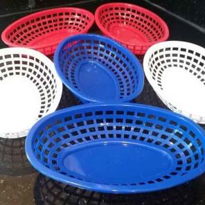6 Baskets Blue, Red and White