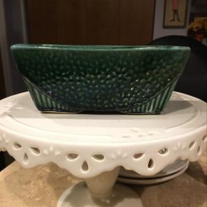 Vintage USA Ceramic Green Planter