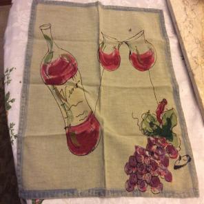 Wine Table Cloth, 4 Placemats & Coasters