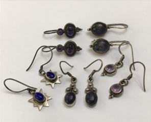 Vintage Sterling Silver Earrings Lot