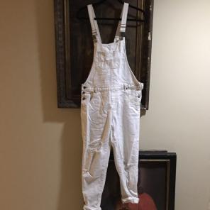 White Jean Overalls