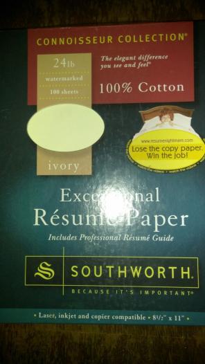 Exceptional resume paper