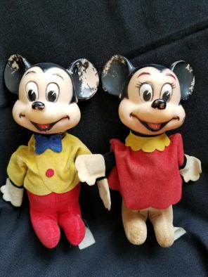 Vintage mickey and minni mouse