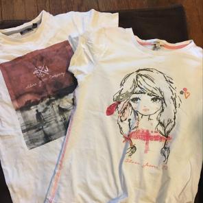 2 Girls Silver Jean Co Tees L/XL