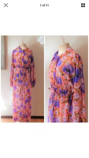 Vintage Maxi Sheer Vera Neumann Dress