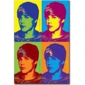 22x34 GLOW In DARK Justin bieber poster