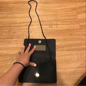 Black clutch with mirror inside. Formal