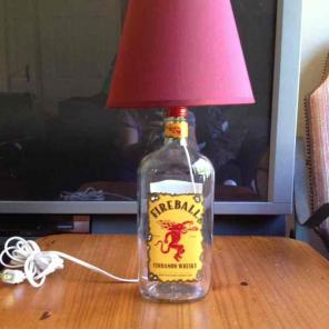 Fireball Whiskey Bottle Lamp