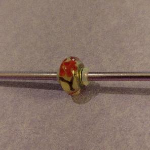 Euro Hand blown tree bead NWOT