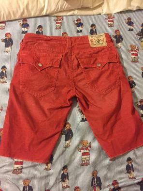 True Religion Ricky Cut Off Shorts Sz 34