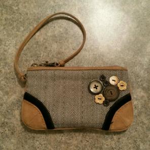 Cute Old Navy purse/baguette w/ buttons
