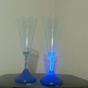 Two plastic flutes