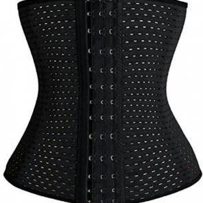 Black mesh corset waist trainer