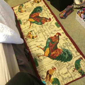 Long rooster rug