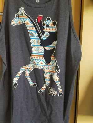 Men's Tank Size L Panda & Giraffe