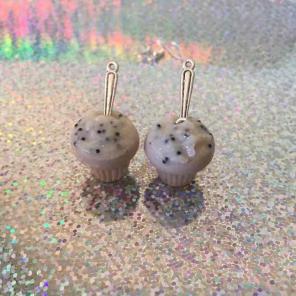 Polymer Clay cupcake charm FREE SHIP