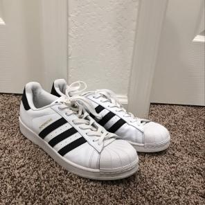 Adidas Blk&Wht Superstars US 10 1/2