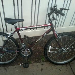 Black and red magma bike