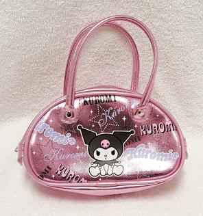 Kuromi Sanrio Shiny Pink Mini Pouch Bag