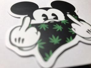 Mickey Mouse Weed Bape Sticker