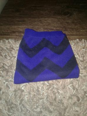 Purple and black chevron leggings