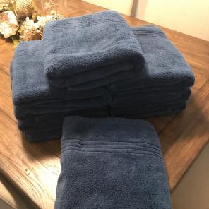Navy Bath Towels Set Of 6