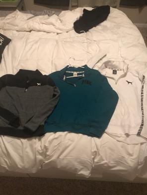 Vs Love Pink 1/2 Zip Lot Xsmall