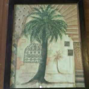 Palm tree framed picture