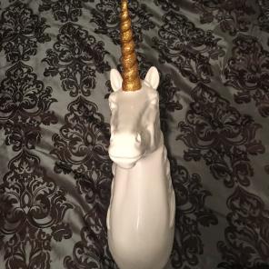 Unicorn Head Wall Decor Faux Taxidermy