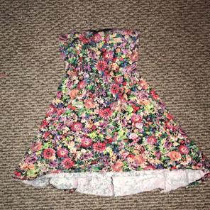 Floral Strapless Dress