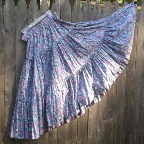 Vintage Laura Ashley Tiered Purple Skirt
