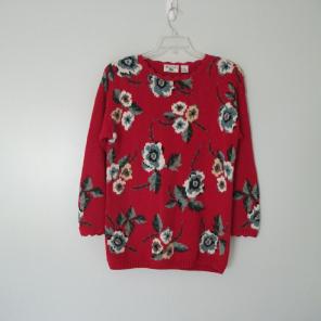 Vintage 90s Oversized Floral Sweater