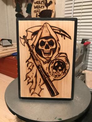 Sons of anarchy wood burning