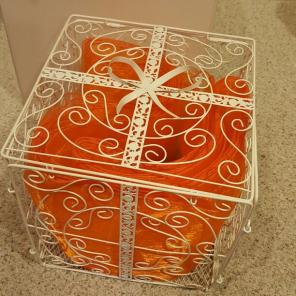 White Metal Card Box