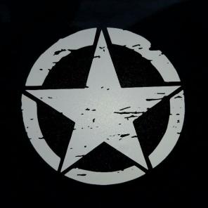 Distressed Army Star Decal (up to 21")